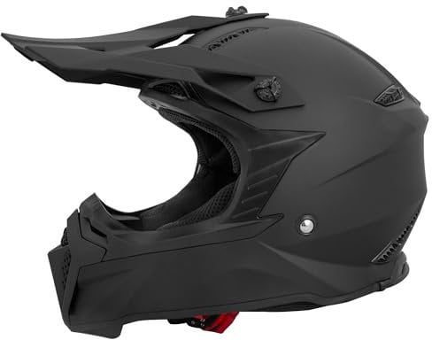 Zorax Matt Black L (59-60cm) ZOR-X309 Dual Sport Motorbike Motocross Helmet ECE 2206 Approved Dirt Bike MX Crash Helmet