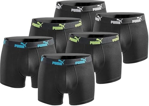 PUMA Herren Boxershorts 6er Pack Limited Edition New Tripple Black XXL