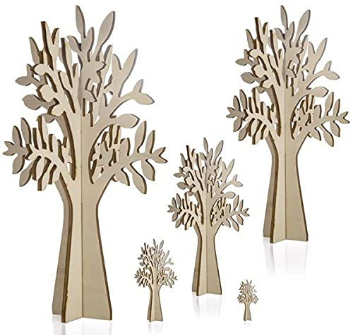 Aurora Store - Albero della Vita in Legno h. 80 cm Decorazione Albero dei Desideri Espositore Bijoux, per Tableau Matrimonio,Comunione, segnaposto Natale e lavoretti bomboniere Fai da Te