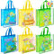JOYIN 6 Stück Oster Geschenktüten, 33 x 33 x 10,2 cm große Geschenk Taschen mit Griffen für die Ostereiersuche, Wiederverwendbare Osterhasen Tasche für Kinder Partyzubehör