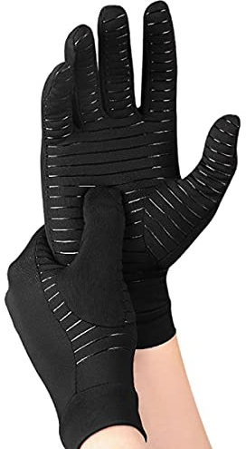 Copper Compression Gloves - Doctor Developed for Arthritis & Joint Pain Relief - Copper Infused for Women & Men - Alleviate Rheumatoid Pains, Raynaud's & Carpal Tunnel - Daily Use