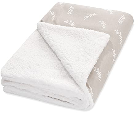 Julius Zöllner Winterdecke aus Baumwoll-Jersey und kuscheligem Teddy-Stoff | Gr. 70x100 cm | Made in Germany | OEKO-TEX® STANDARD 100 | Twiggy