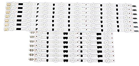 YIZAN 14 PièCes SéRies LED Bande de RéTroéClairage pour TV 40 Pouces D2GE-400SCA-R3 D2GE-400SCB-R3 UA40F5500 2013SVS40F UE40F6400 UE40F5000, Blanc