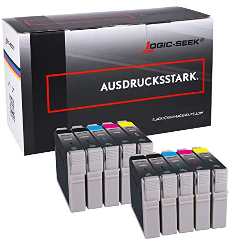 Logic-Seek 10 Tintenpatronen kompatibel für Epson 18XL T1811 T1812 T1813 T1814 XL-Inhalt - Expression Home XP30 XP102 XP202 XP205 XP302 XP305 XP402 XP405 (10er)