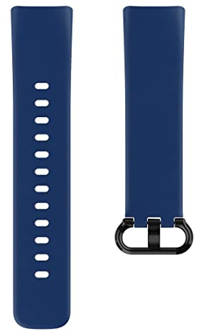Hama Fitbit Uhrenarmband 22 mm (verstellbares Ersatzarmband für Smartwatch Fitbit Charge 5, Fitbit Armband zum Tauschen, Wechselarmband aus TPU, Edelstahl Schnalle) blau