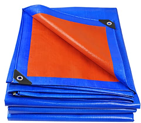 WAPKY Vordächer Und Planen Abdeckplanen Mit Ösen Plane Zeltstoff Für Outdoor-Zelte Mehrzweckplane Tragbare Und Faltbare Plane Für Gartenmöbel Pflanzen Gewächshaus (Color : Blue-A, Size : 8x8m)