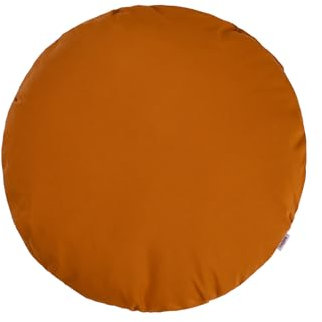 beties „Wunschton“ Kissenbezug ca. Ø40 cm - runde Kissenhülle in großer Sortiments- und Größenauswahl – EIN idealer Begleiter in Unifarben (sanddorn-orange)