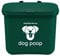 Recycling Rules Small Hanging Wastebasket for Dog Poop in Green for Smaller Dogs (< 25 lbs.)