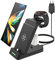SPGUARD 3 in 1 Wireless Charger Compatible pour Chargeur Samsung Galaxy Z Fold 7/Flip 7/FE/S25/S24, Station de Charge pour Galaxy Watch Ultra 2025/Watch 8/7/6/Galaxy Buds Type C Multiples Appareils