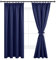 DWCN Vorhänge Blickdicht Gardine Verdunkelungsvorhang Vorhänge Wohnzimmer kräuselband 2 Set H175 x B140 cm, Schlafzimmer Gardinen für Schienensystem mit Vorhang-Krawatten, Thermovorhang, Dunkel Blau