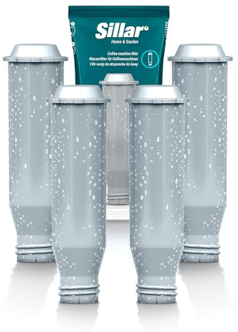 Sillar Lot de 4x Filtres à Eau pour Machines à Café Krups F088, AEL01, TCZ6003 | Augmente la durée de vie de l'appareil