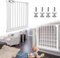 XINZI 75-85cm Türschutzgitter Metall Treppenschutzgitter Ohne Bohren Höhe 78cm Türgitter Treppengitter Weiß Baby Schutzgitter Kinderschutzgitter Beidseitig Schwenkbar und Schließt Automatisch