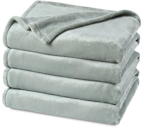 PHF Kuscheldecke Flauschig Fleecedecke 150x200cm - Oeko-Tex Weich Warm Wohndecke, Decke Blanket für Couch Sofa Bett, Tagesdecken & Kuscheldecken, Sofa überwurfdecke, Grasgrün