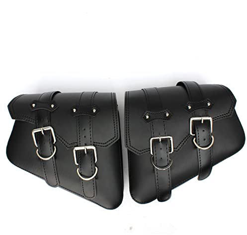 Fahrradreiseartikel Universal EIN Paar Motorrad-Satteltaschen PU-Leder-Aufbewahrungswerkzeug Packtaschen Beutel Gepäck Seitentasche Für Harley Für Davidson Touring Cruiser