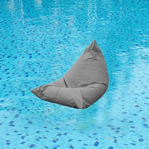UGEFKMQ Fauteuil Pouf Poire Poufs Extra Larges Coussin Sol Géant Flottant pour Piscine Salon Gamer Pouf Jardin Extérieur Chaise Longue (sans Remplissage),Gris,140 Cm * 110 Cm