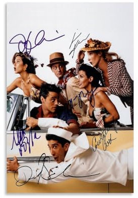 Classic Tv Friends Quotes Signed Poster decorativo da parete, per soggiorno, camera da letto, decorazione moderna per camera da letto, 30 x 45 cm
