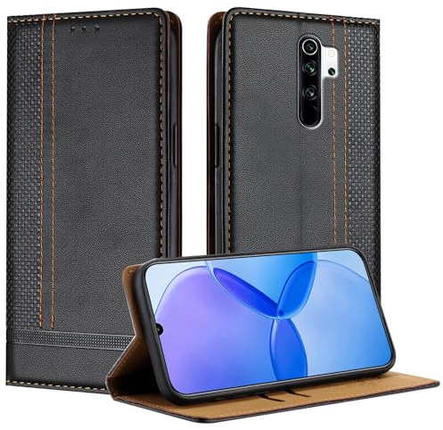 Mo-Beauty Cover per Xiaomi Redmi Note 8 Pro, Premium Pelle PU Flip Libro Custodia con [Slot Schede] [Supporto Stand] [Magnetica Chiusura] Cover per Redmi Note 8 Pro - Nero