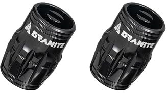 Granite Juicy Nipple Ventilkappe mit Ventilkern-Entfernungsfunktion, Reifenventilkappen Staubschutz für Fahrräder und Fahrzeuge, Langlebige Legierung Schrader-Ventilkappe, 2er-Set (Schwarz)