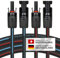 Solarkabel 2 x 2m 4mm² mit Solarstecker (1-30m 4mm²/6mm²) Stecker beidseitig montiert, Solarleitung Verlängerungskabel für PV Photovoltaik Solaranlage Solarpanel Solar Kabel Verlängerung