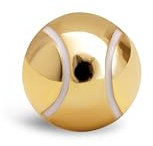 SINGULARU - Einzelner Ohrring Tennis. Messing mit 18 kt Goldbeschichtung. Schmuck für Damen