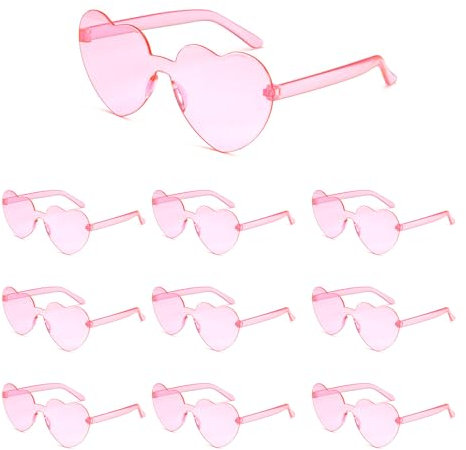 FOGAWA 10 occhiali da sole a forma di cuore da donna, rosa