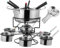 Cabilock 1 Jeu Pot Chaudron Friteuse Plus Chaud Boire Batterie De Cuisine Multi-cuiseur Distributeur Col De Cygne Mélangeur sur Socle Bouilloire Thermique Bouteille Acier Inoxydable Silver