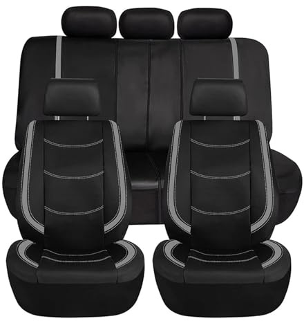YYTERI Auto-Sitzbezug Komplettset,für VW Transporter T5 2003-2015 Auto-Schonbezüge die Vordersitze Rückbank Autositzbezüge Set Auto-Zubehör Innenraum,A