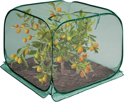 90 x 90 x 70Cm Pop Up Garden Mesh Plant Cover - Garden Pest Insect Barrier Netting - Garden Fruit Plant Tent Cage Protector for Protect Plant Vegetable Fruit from Birds Insects