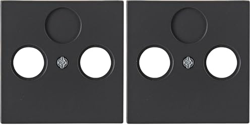 Kopp 373515187 Athenis Antennen-Abdeckung, 2 Ausgänge Abdeckung, anthrazit (Packung mit 2)