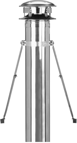 Selkirk 6 SureTemp Chimney Roof Brace Kit, Adjustable Steel Mounting Bracket Support for Pipe Wood Stove Fireplace Chimneys, Silver, 206440