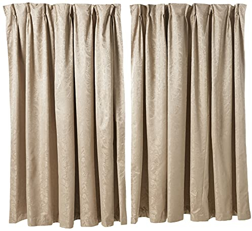 Stylemaster Gabrielle Pinch Plisado Drape par de Espuma, Color Gris, marrón Topo, 144 by 84-Inch