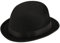 Charlie Chaplin Unisex Black Velour Bowler Hat Fancy Dress Accessory