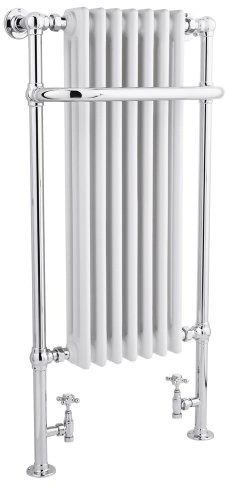 Hudson Reed Elizabeth - Handtuchheizkörper 1130mm x 553mm in Chrom und Weiß
