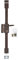 THIRARD - Serrure en Applique Beluga A2P* à Fouillot pour Entrée - Gauche - 3 Points - Porte de 1,65 à 2,25 m - Cylindre Transit2 30 x 65 mm - Axe 45 mm - Marron - 4 Clés Incluses