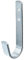 Alberts 802110 - Gancio da parete, disponibile in diverse versioni, curvo, zincato, 90 x 30 mm