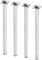 Element System Pieds en tube d'acier ronds pour tables et meubles avec plaque de vissage, lot de 4 pieds, 11100-00175