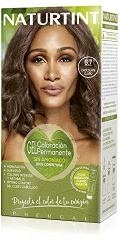 NATURTINT Biobased, Coloración Permanente Sin Amoniaco, 100% Cobertura de Canas, Tinte para el Cabello con Ingredientes Naturales, Color Intenso, Natural y Duradero, 6.7 Chocolate Claro, 170ml