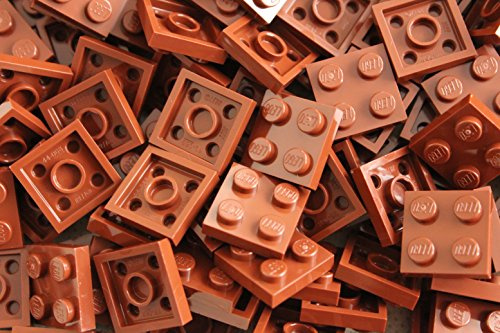 LEGO Plates: Brown 2x2. Part 3022 (X 50)