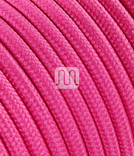 Merlotti 20304 Câble électrique rond H03VV-F 2 x 0,75, fuchsia, 3 m