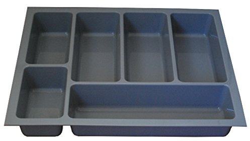 Heavy Duty Cutlery Tray to Fit Most 45cm / 450mm Drawers. Heavy Duty Grey Plastic 364mm Wide x 422mm Deep x 57mm High GT1/450