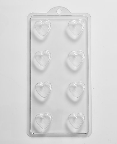 World Of Moulds | 16 Cavity Striped Heart Soap/Bath Bomb Mould K06 x 5