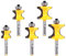 Yonico 13515q 5 Bit Bullnose Router Bit Set 1/4-Inch Shank