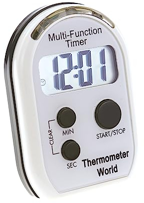 Minuteur multifonction avec alarme sonore, vibrante et clignotante et fonction de compte à rebours, idéal pour les malvoyants et malentendants