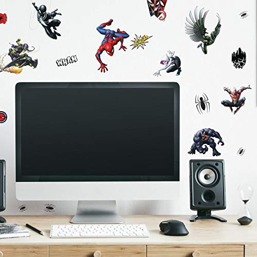 RoomMates Spider-Man 32 Wall Decals Black, Red, Blue