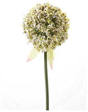 artplants.de Künstliche Blume Allium Durban, weiß, 70cm - Kunstblume Zierlauch
