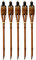 Moritz 5 Stück Bambusfackeln Fackel Deluxe 90 cm Dunkelbraun Gartenfackel Ölfackeln Garten Deko Öllampe Wegleuchte