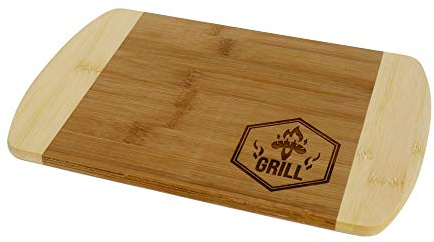 Schneidebrett aus Bambus mit individueller Gravur - (23 x15x 0,9 cm) - Personalisiertes Brettchen Frühstücksbrett Vesperbrett Brotzeitbrett Jausenbrett Holzschneidebrett Geschenkidee - STEMPEL-FABRIK