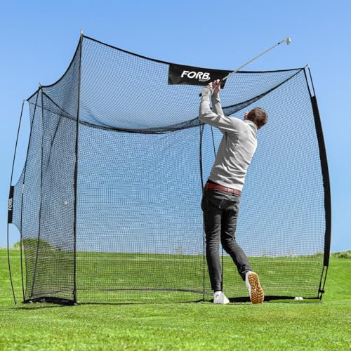 FORZA ProFlex Pop-Up Golf Cage [8ft x 8ft x 8ft] | Durable Impact Net with Wheeled Carry Bag - For Outdoor and Indoor Use