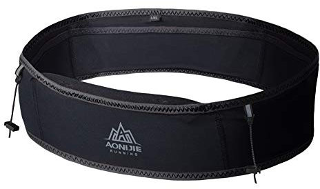 AONIJIE Hydration Belt Running Fanny Pack, with 250ml Soft Water Bottle Flask Phone Holder for Trailing Running Climbing Jogging Cycling Workout Fitness 3 Colors, Black, L/XL