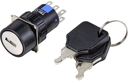TRU COMPONENTS TC-9219060 Schlüsselschalter 250 V/AC 3 A 2 x Ein/Aus/Ein rastend/0/rastend (Ø) 18 mm IP65 1 St.